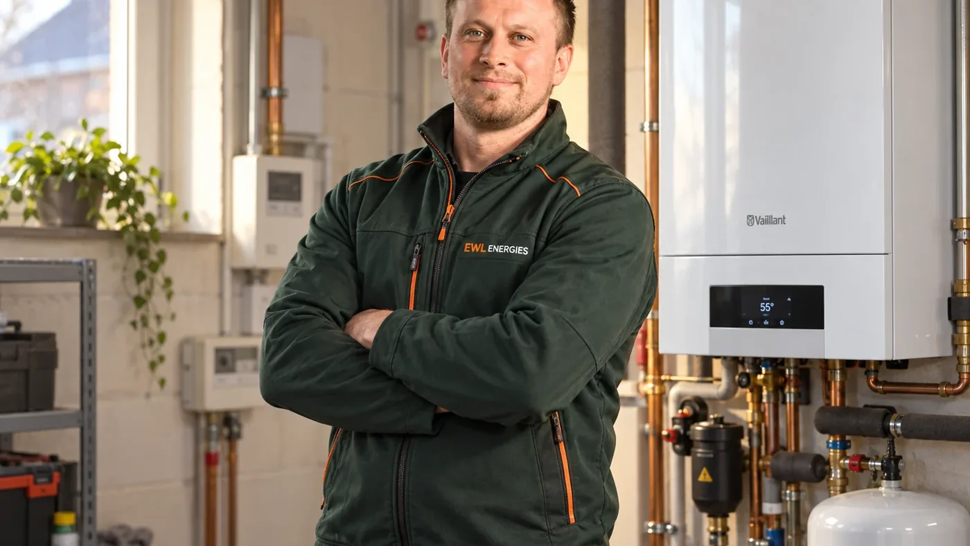 EWL-technieker in een technische ruimte van een woning