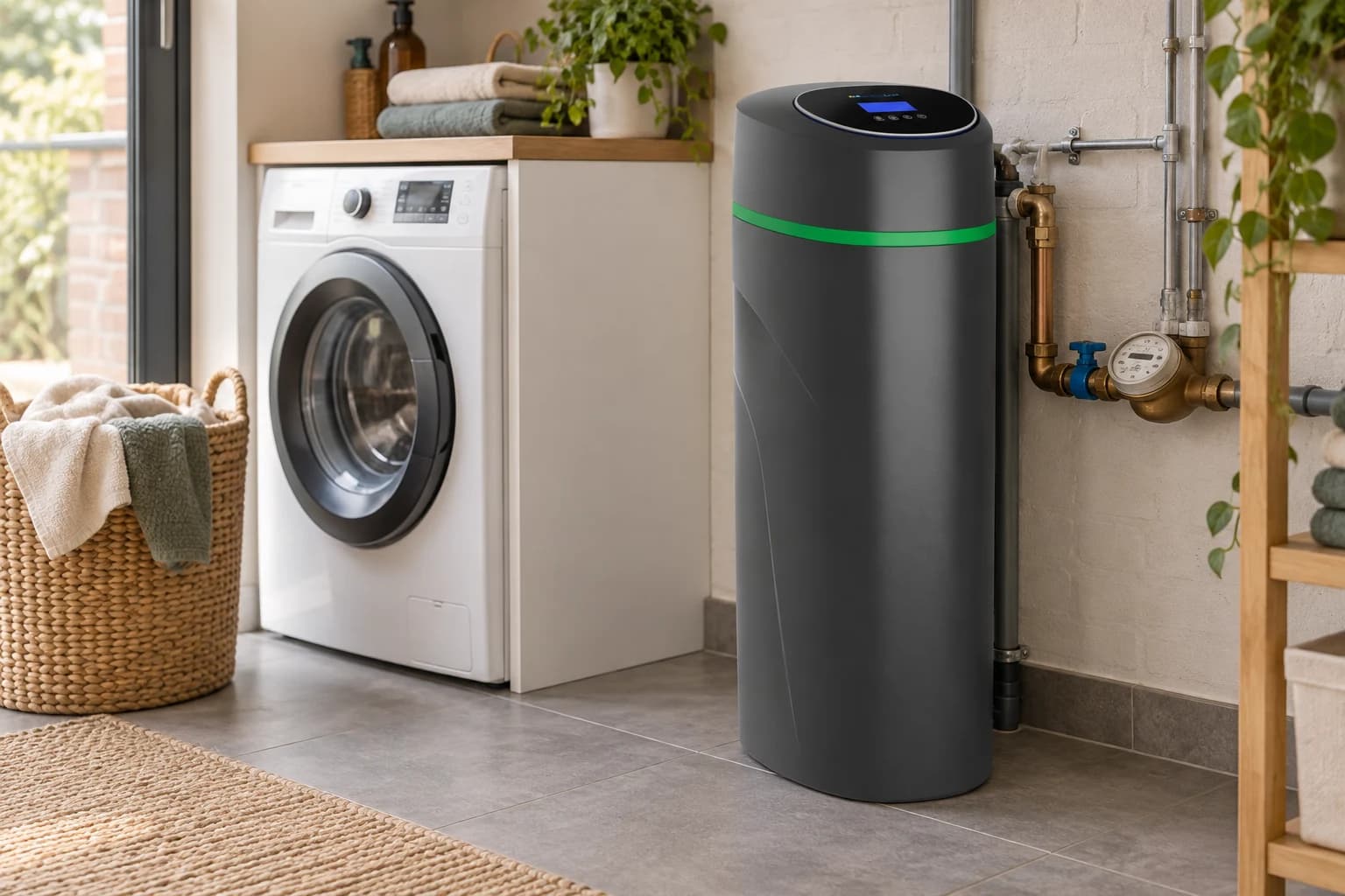 Aqua Guard Puro 2 in een wasplaats, gegenereerd sfeerbeeld